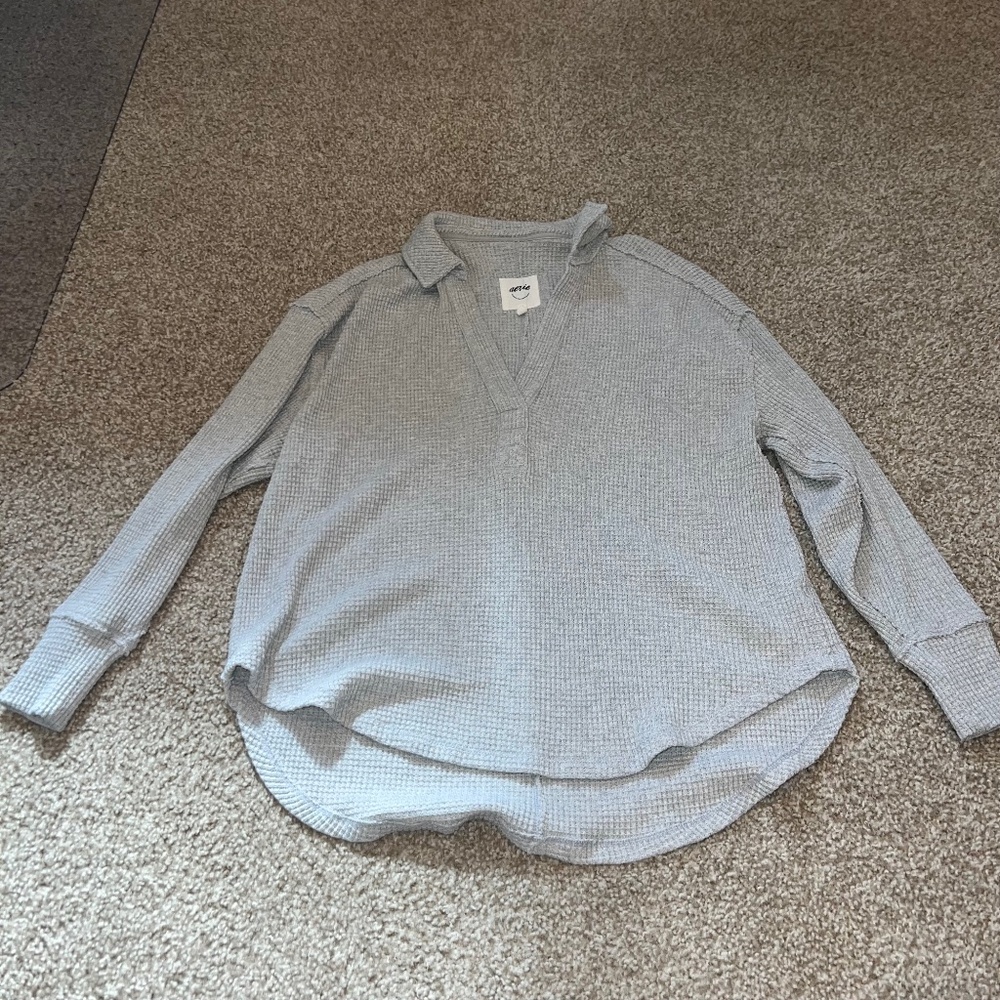 Aerie Waffle Knit Pullover